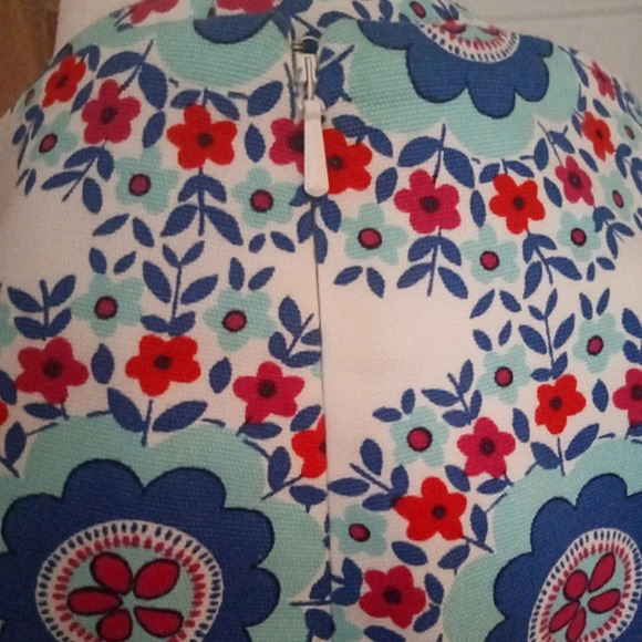 Talbot's‎ Knee Length Floral Medallion Print Cotton Side Zip Skirt Size 12 - Picture 6 of 6